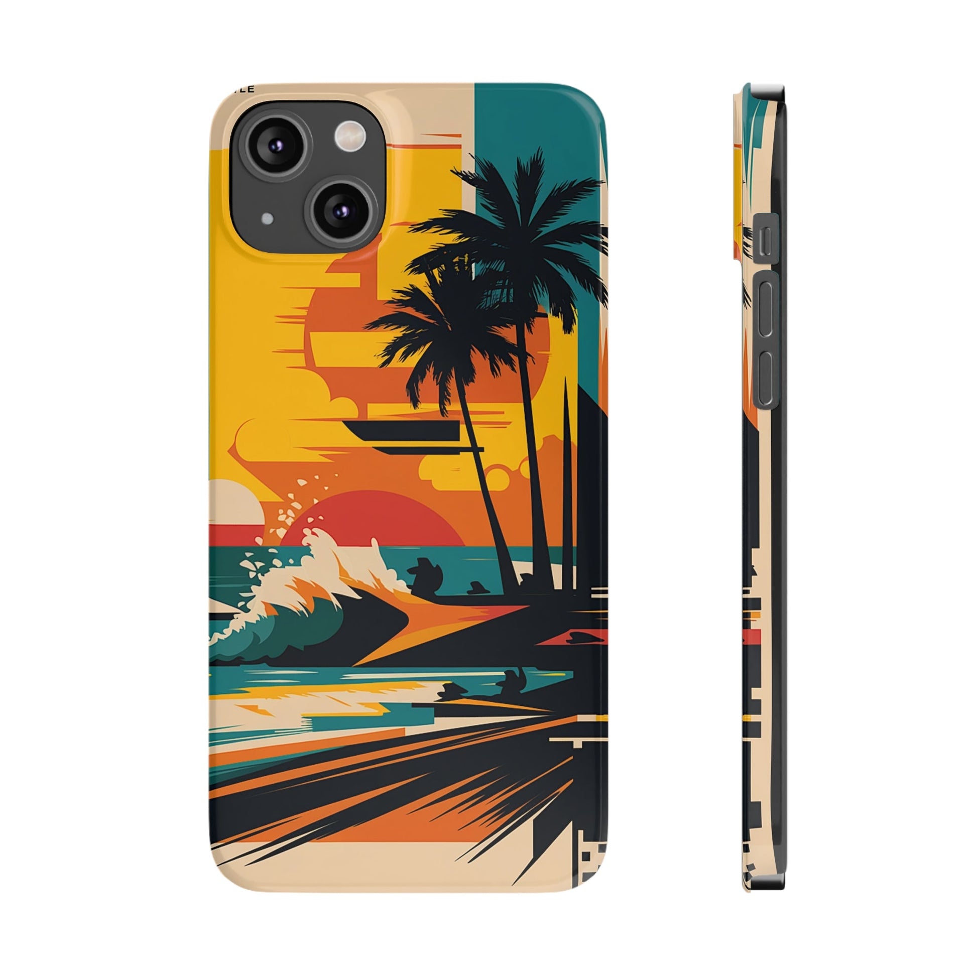 Beach Mural Slim Phone Case - Colorwink