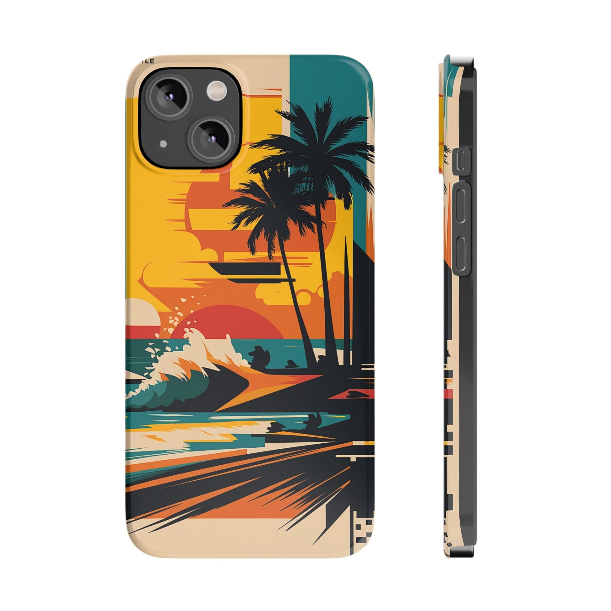 Beach Mural Slim Phone Case - Colorwink