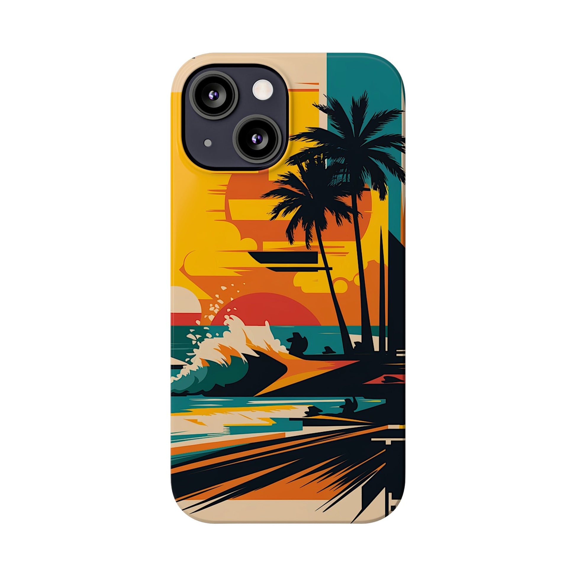 Beach Mural Slim Phone Case - Colorwink