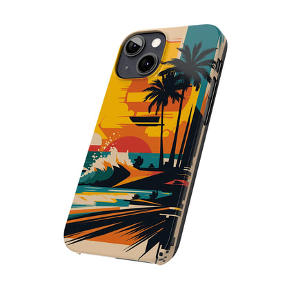 Beach Mural Slim Phone Case - Colorwink