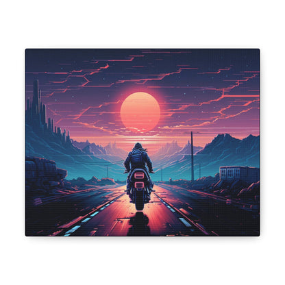 Biker Art View Canvas - Colorwink