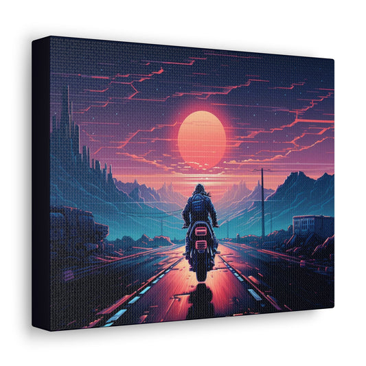 Biker Art View Canvas - Colorwink