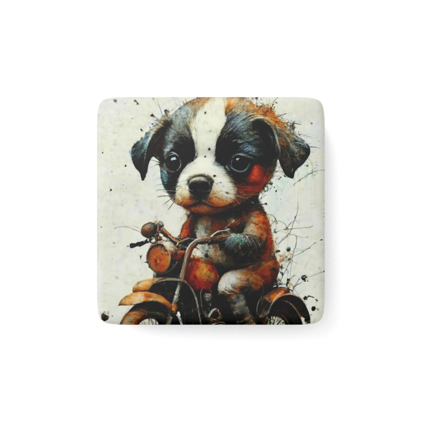 Biker Doggo Fridge Magnet - Colorwink