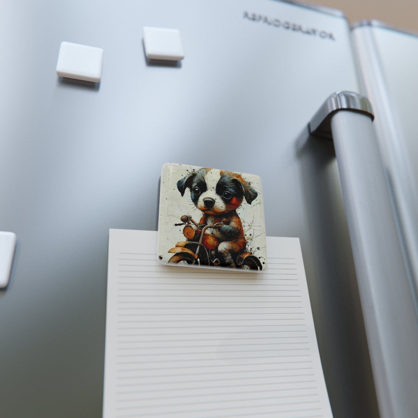 Biker Doggo Fridge Magnet - Colorwink