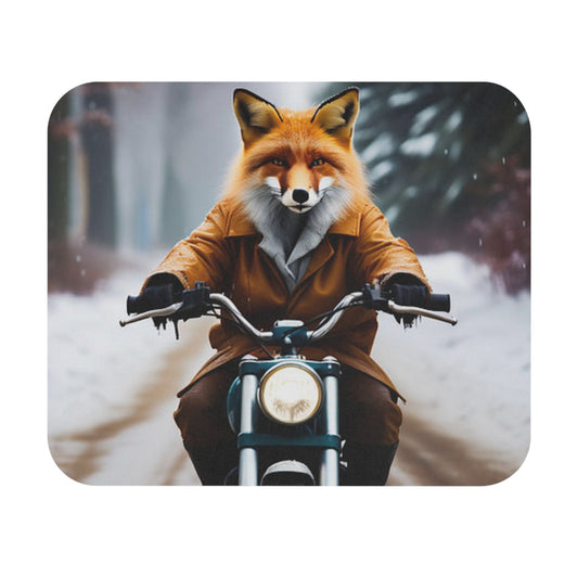 Biker Fox Mouse Pad - Colorwink