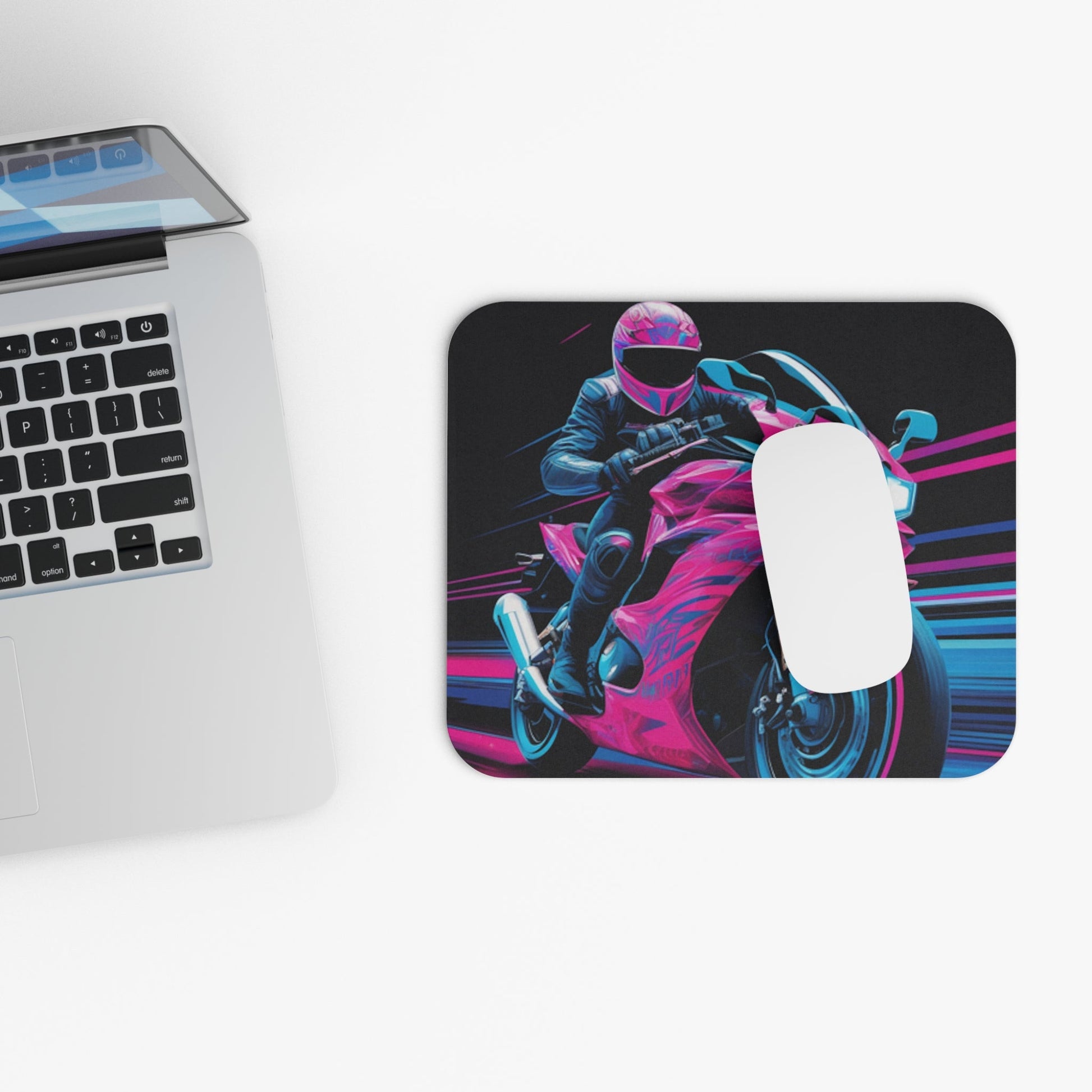 Biker Girl Mouse Pad - Colorwink