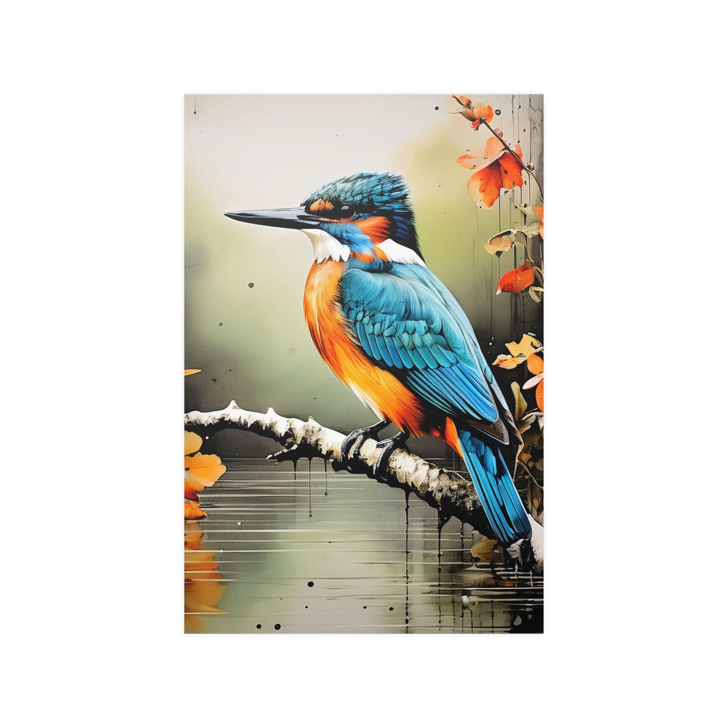 Bird Oil Paint Art Poster - Colorwink