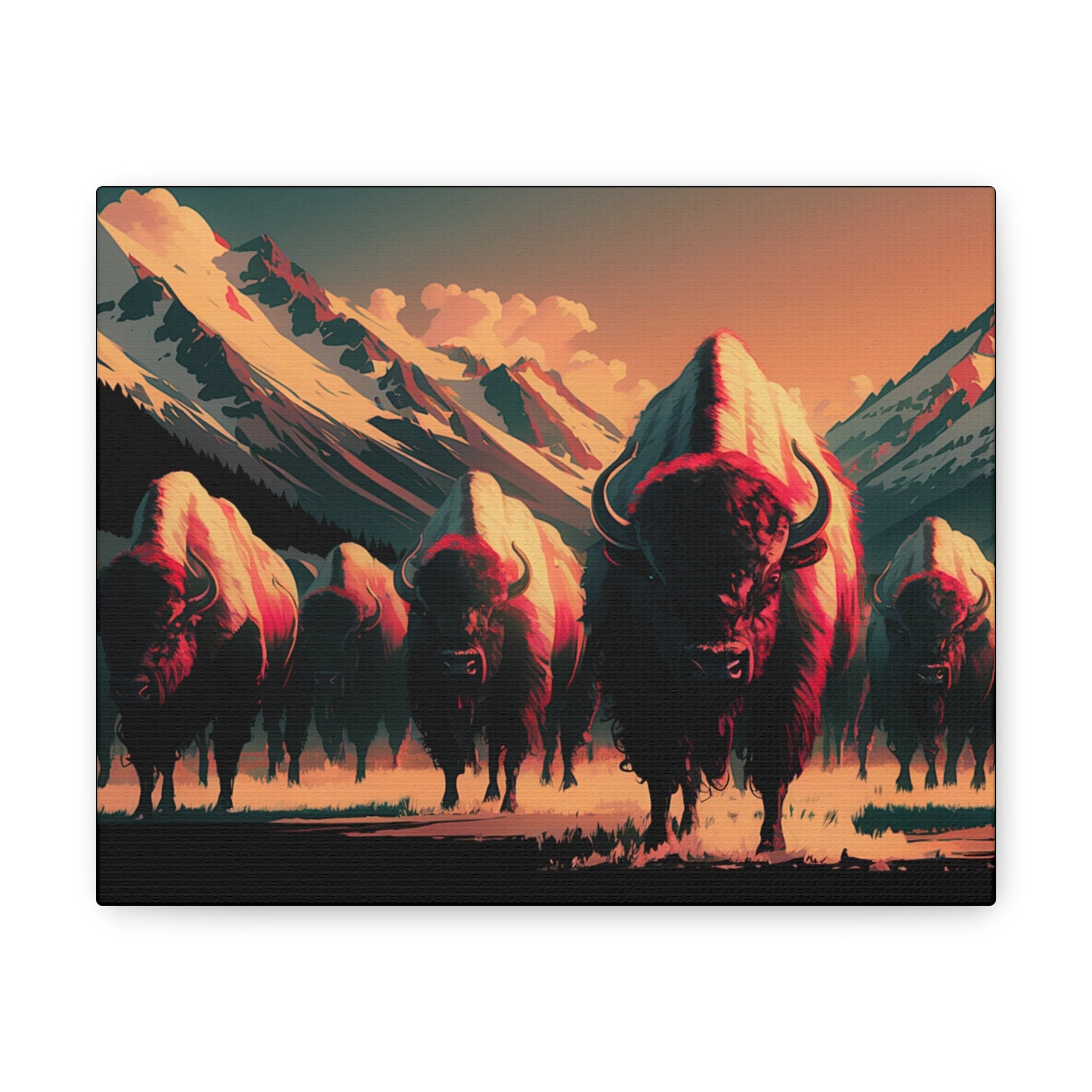 Bison Art Canvas - Colorwink