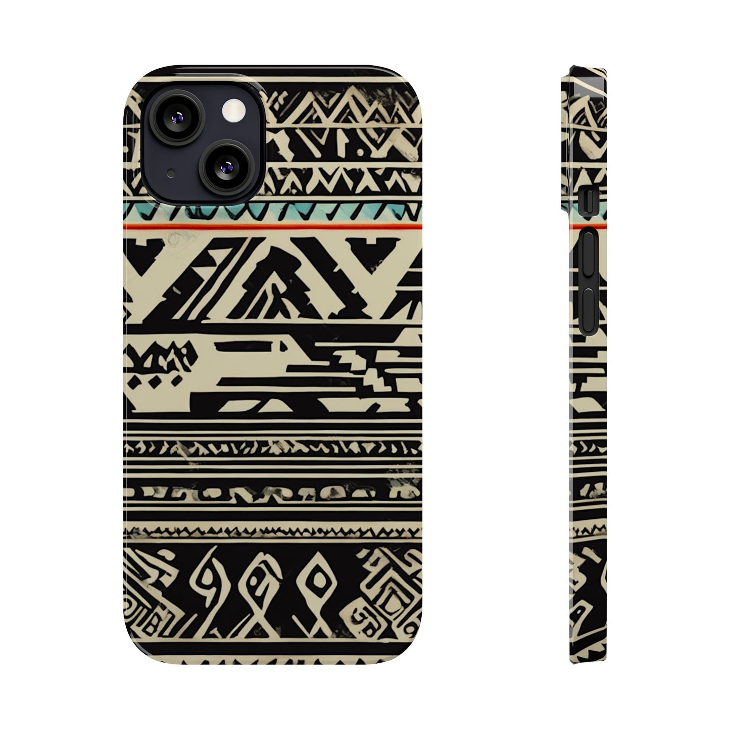 Black and White Pattern Slim Phone Case - Colorwink