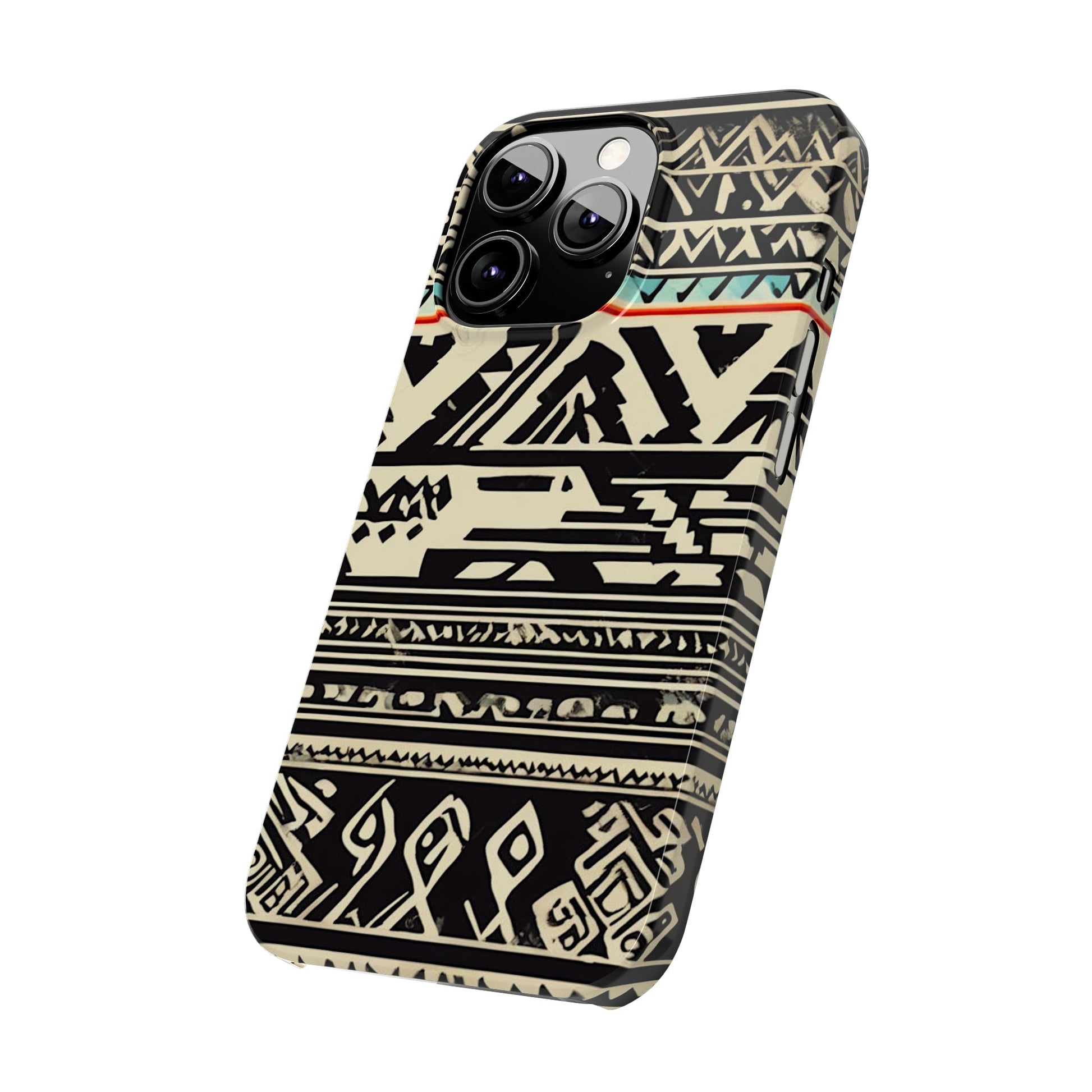 Black and White Pattern Slim Phone Case - Colorwink