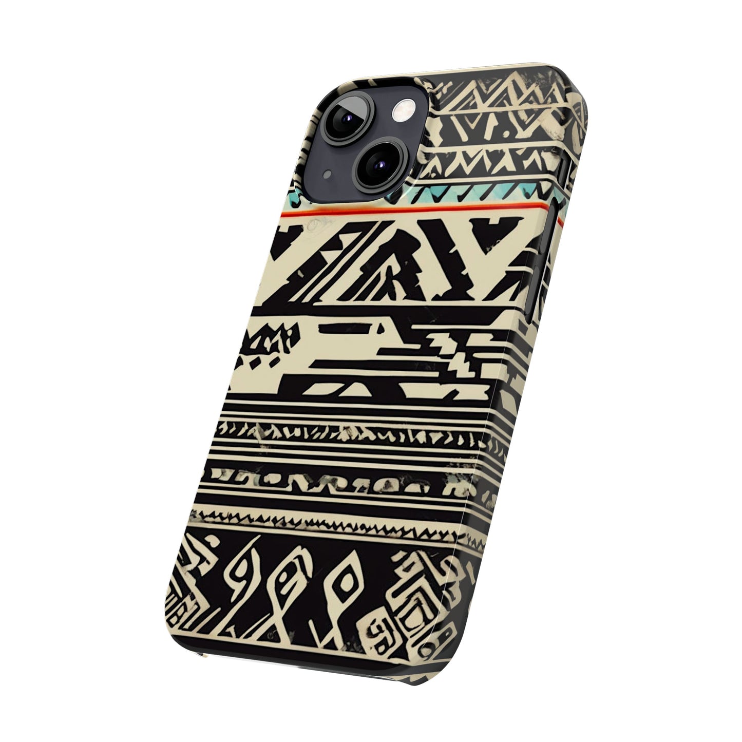 Black and White Pattern Slim Phone Case - Colorwink