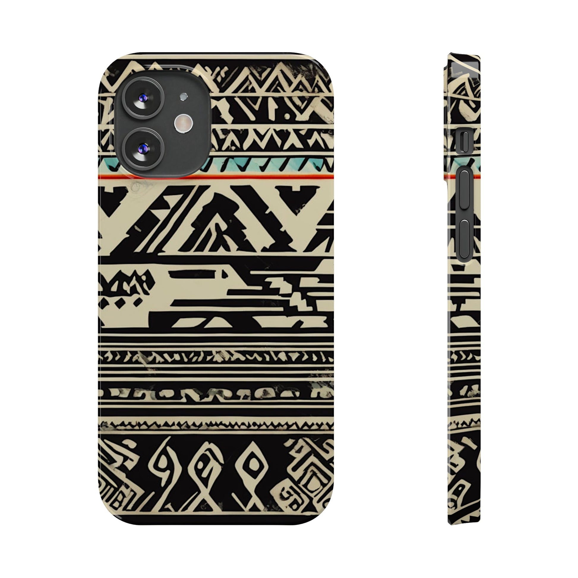 Black and White Pattern Slim Phone Case - Colorwink