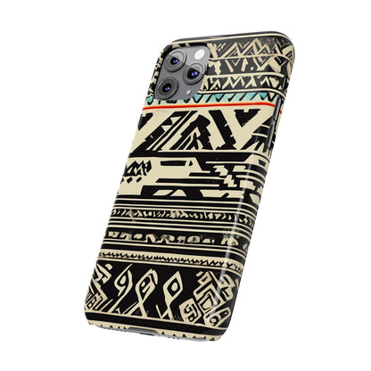 Black and White Pattern Slim Phone Case - Colorwink