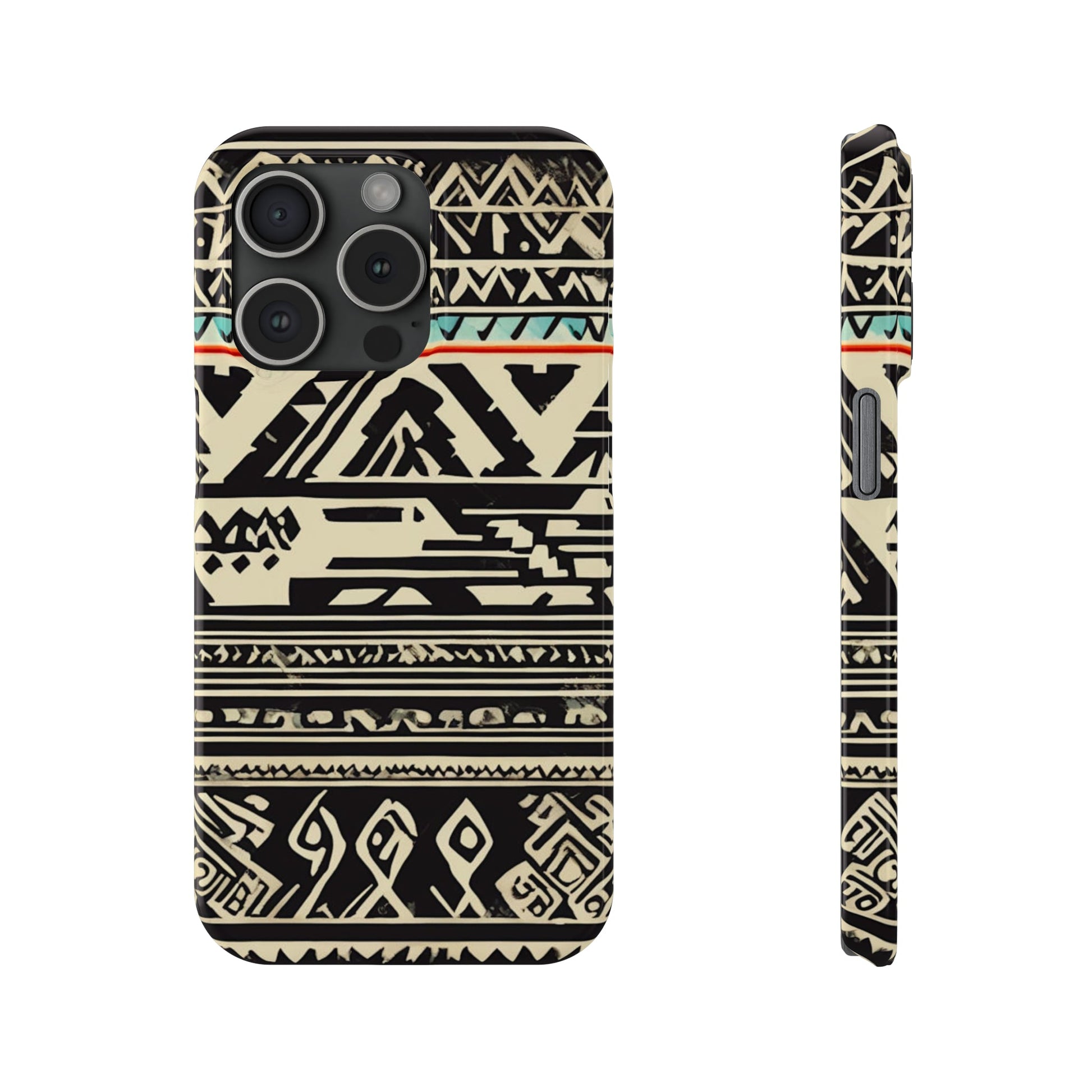 Black and White Pattern Slim Phone Case - Colorwink