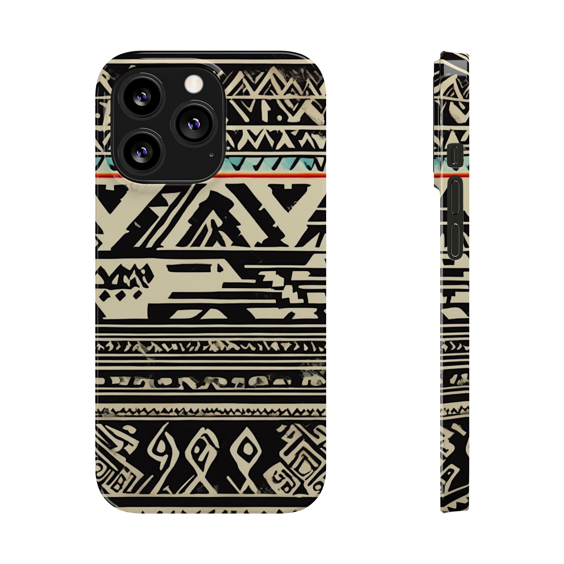 Black and White Pattern Slim Phone Case - Colorwink