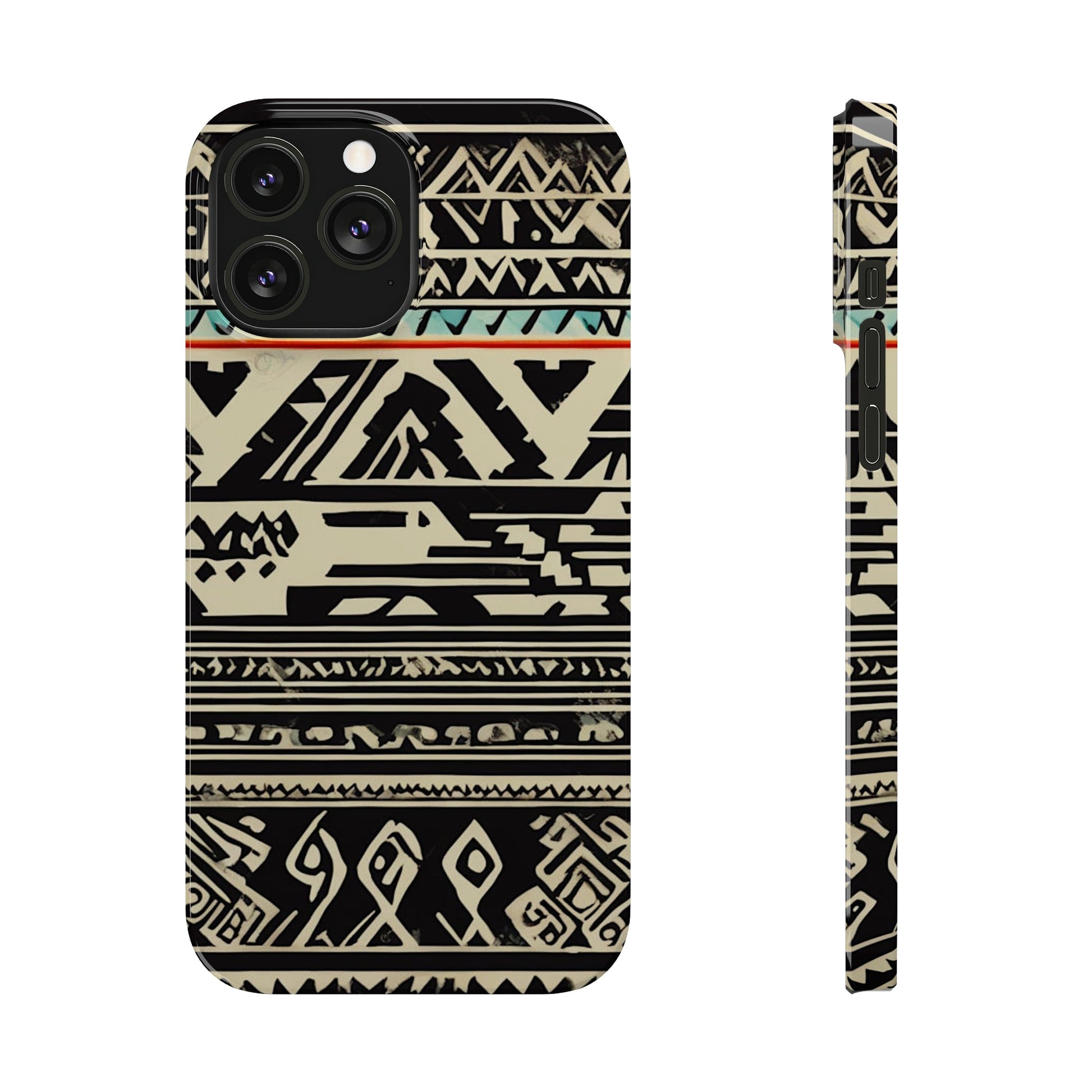 Black and White Pattern Slim Phone Case - Colorwink