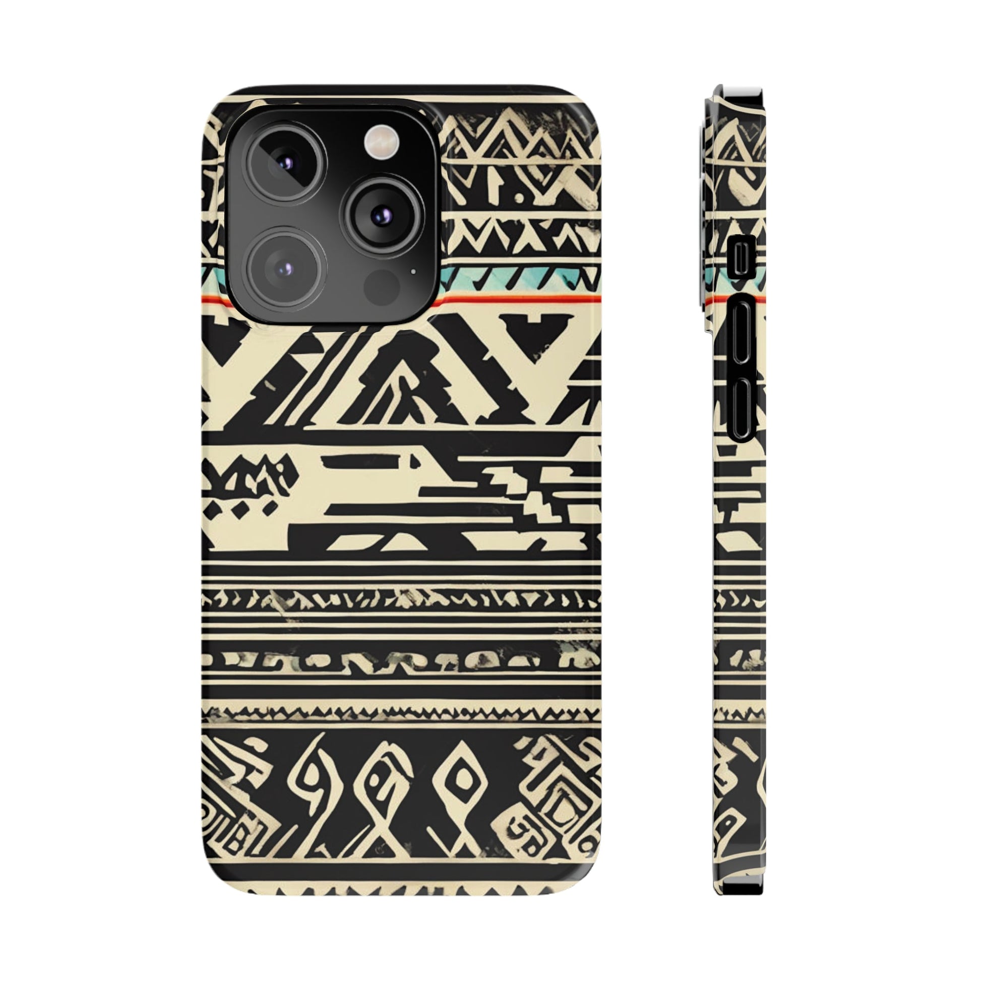 Black and White Pattern Slim Phone Case - Colorwink