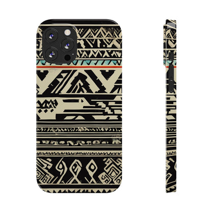 Black and White Pattern Slim Phone Case - Colorwink