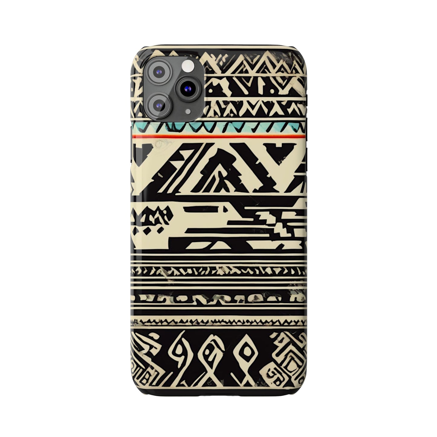 Black and White Pattern Slim Phone Case - Colorwink