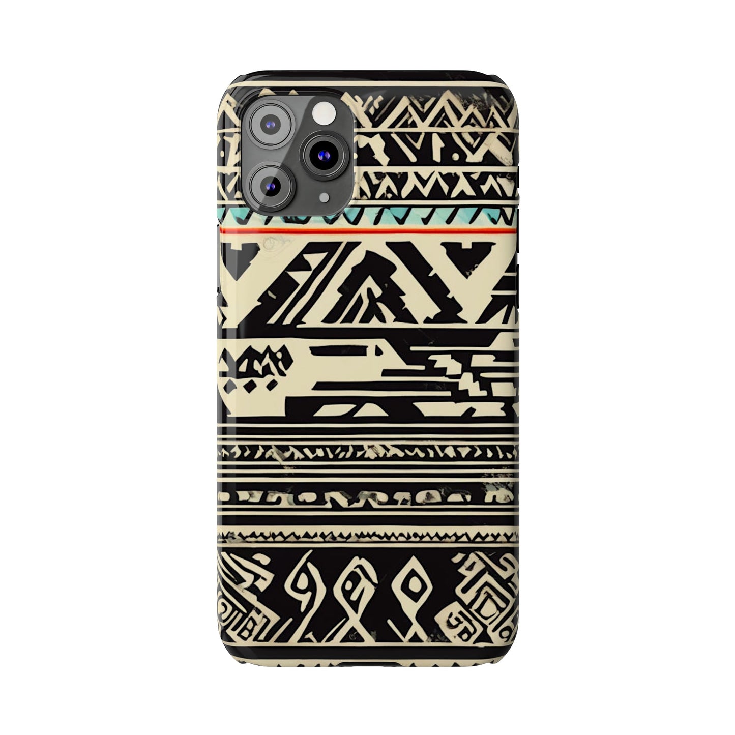 Black and White Pattern Slim Phone Case - Colorwink