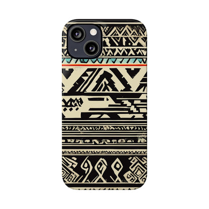 Black and White Pattern Slim Phone Case - Colorwink