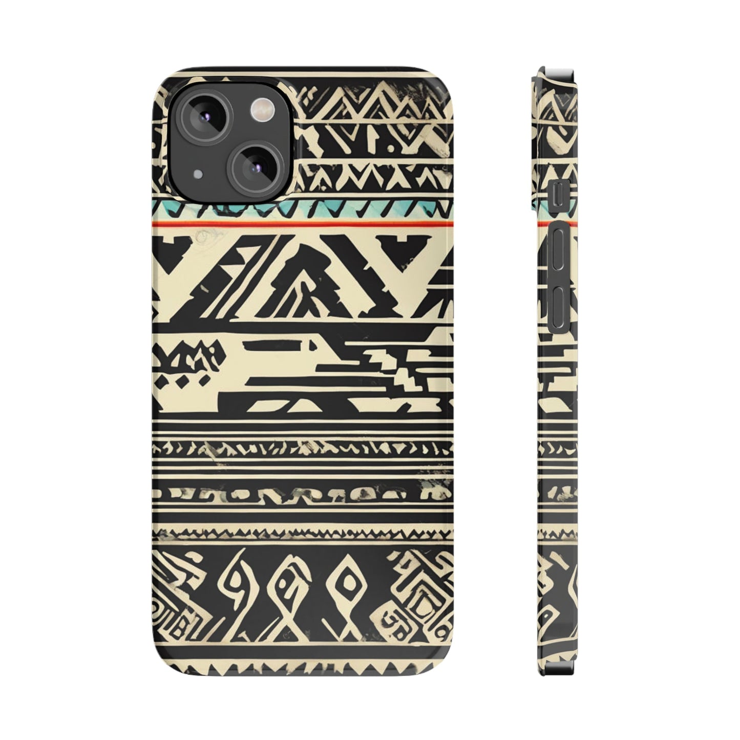 Black and White Pattern Slim Phone Case - Colorwink