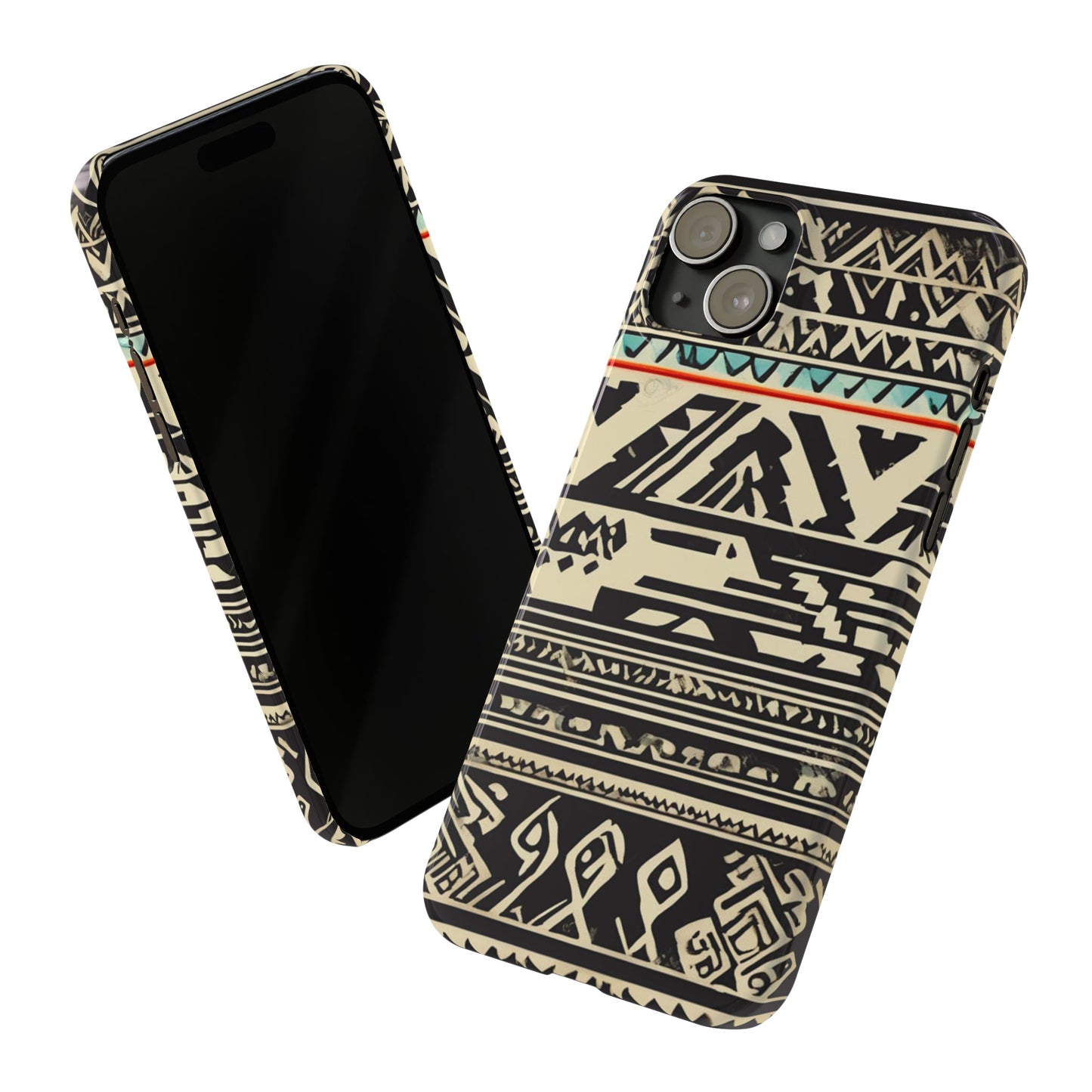 Black and White Pattern Slim Phone Case - Colorwink