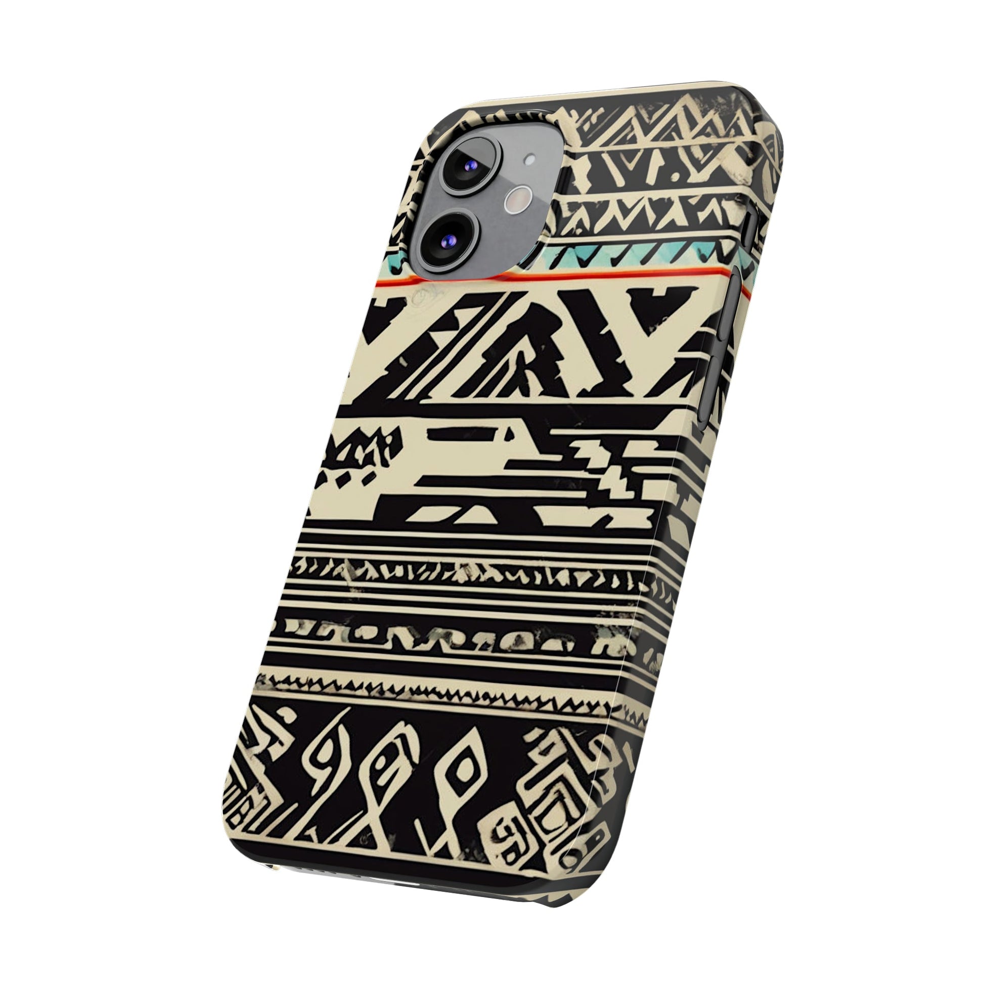 Black and White Pattern Slim Phone Case - Colorwink