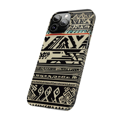 Black and White Pattern Slim Phone Case - Colorwink