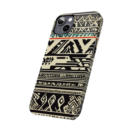 Black and White Pattern Slim Phone Case - Colorwink