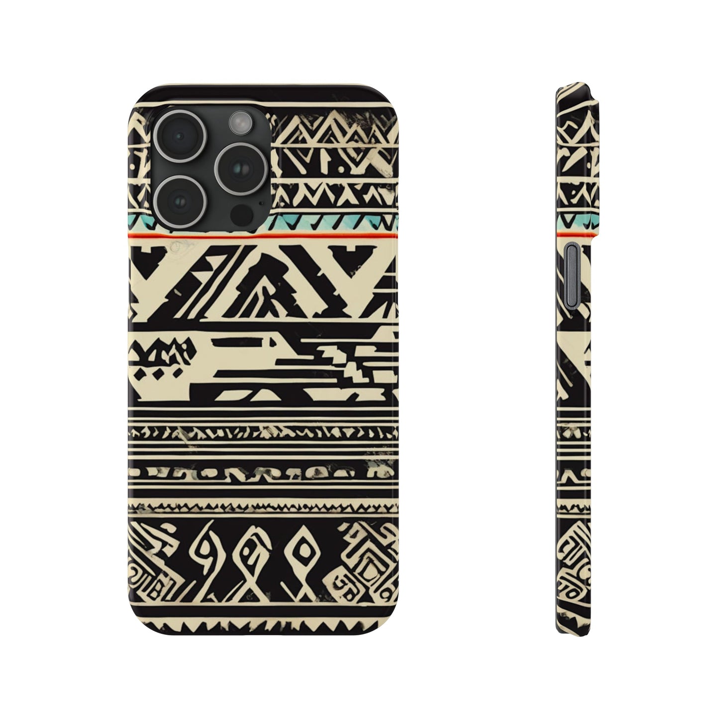 Black and White Pattern Slim Phone Case - Colorwink