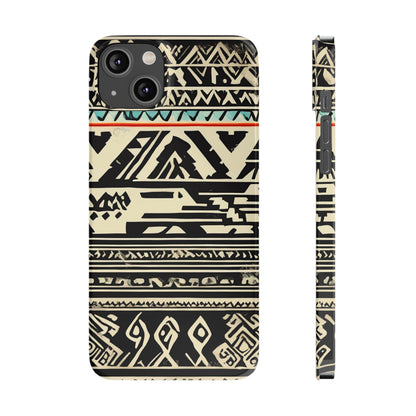 Black and White Pattern Slim Phone Case - Colorwink