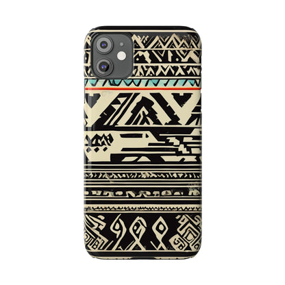 Black and White Pattern Slim Phone Case - Colorwink