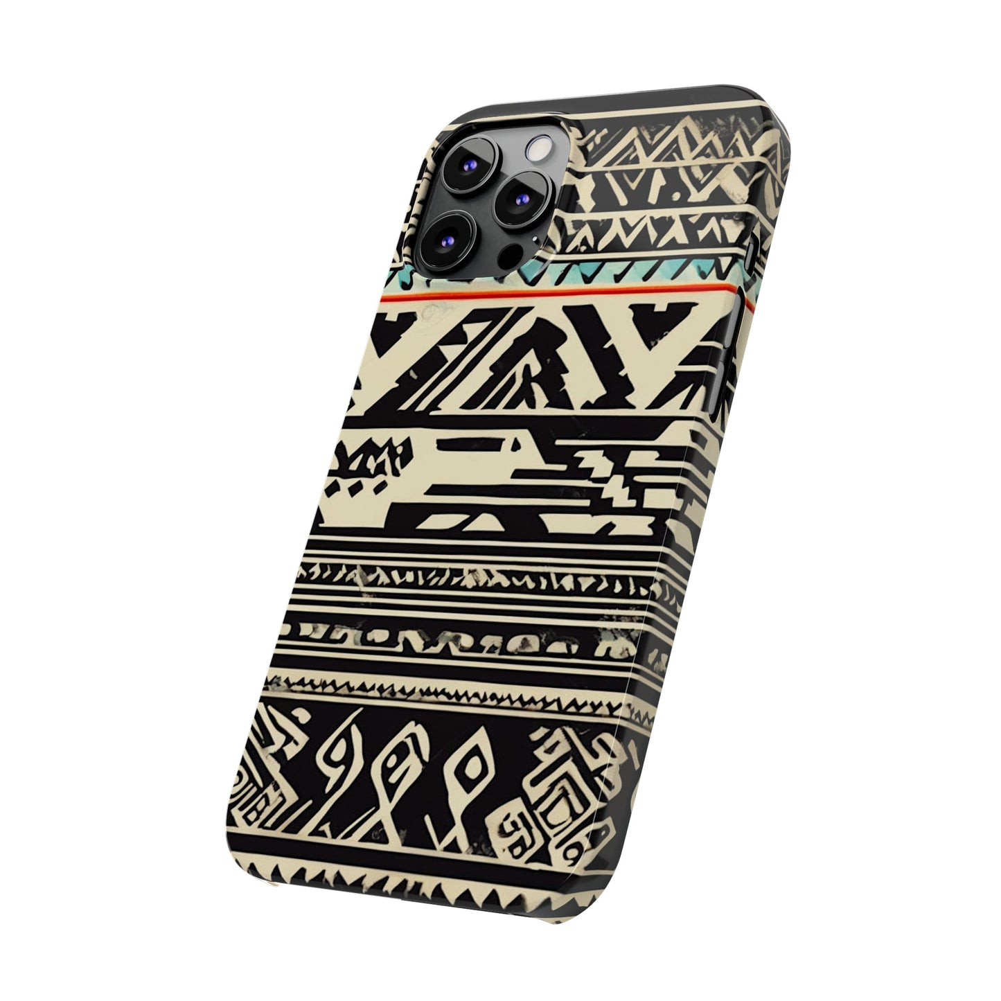 Black and White Pattern Slim Phone Case - Colorwink