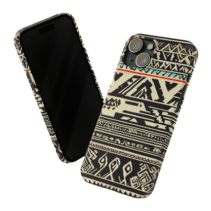 Black and White Pattern Slim Phone Case - Colorwink