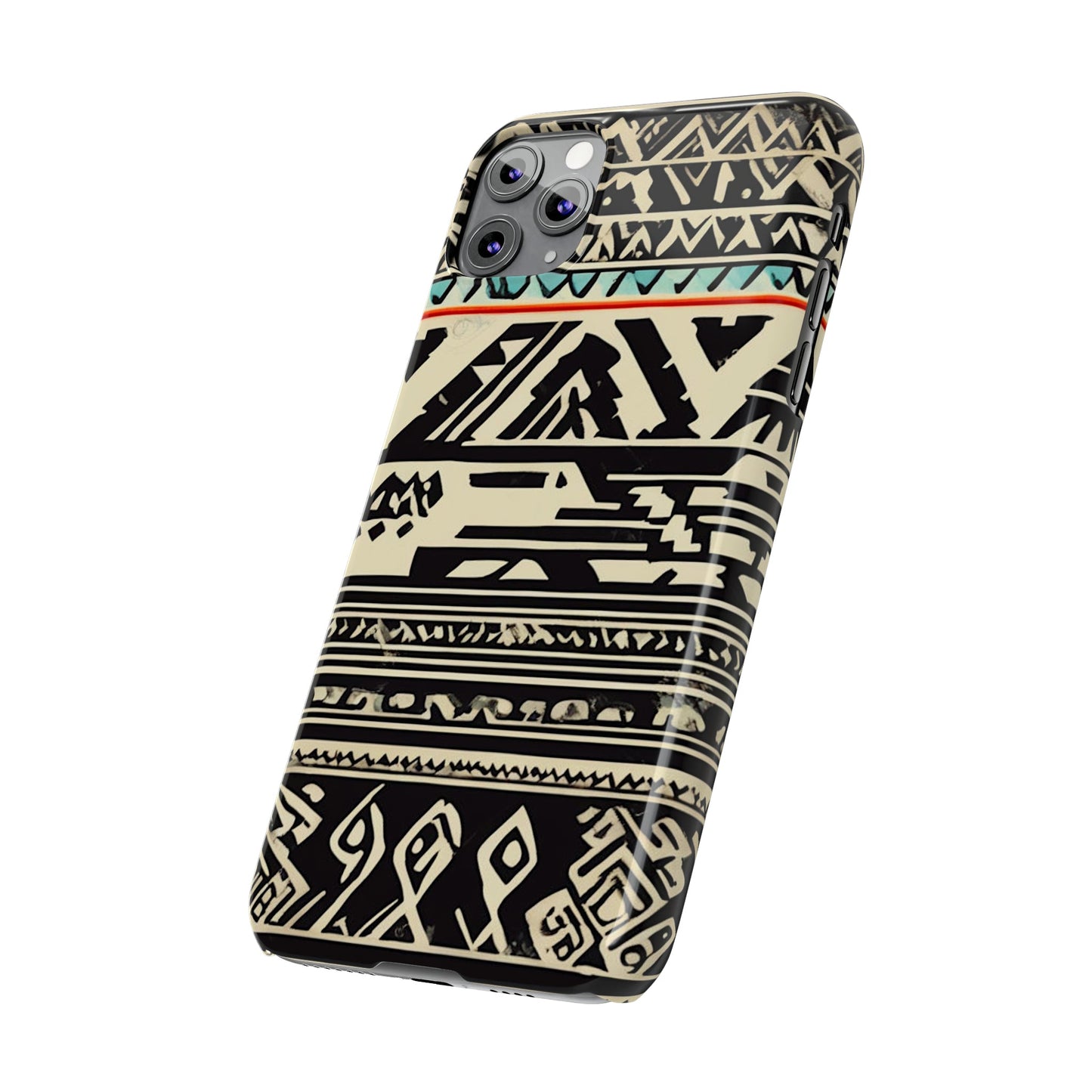 Black and White Pattern Slim Phone Case - Colorwink