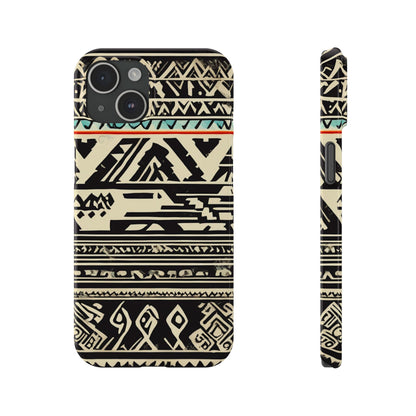 Black and White Pattern Slim Phone Case - Colorwink