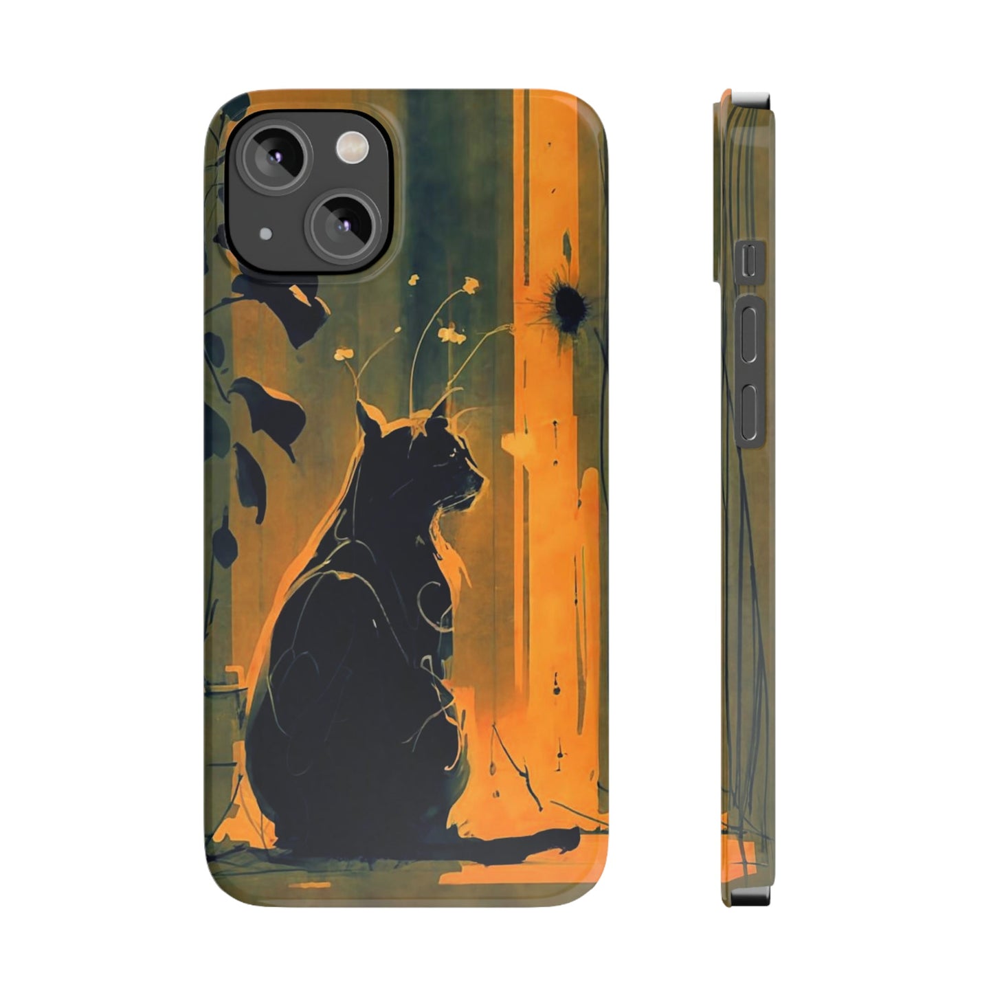 Black Cat Slim Case - Colorwink