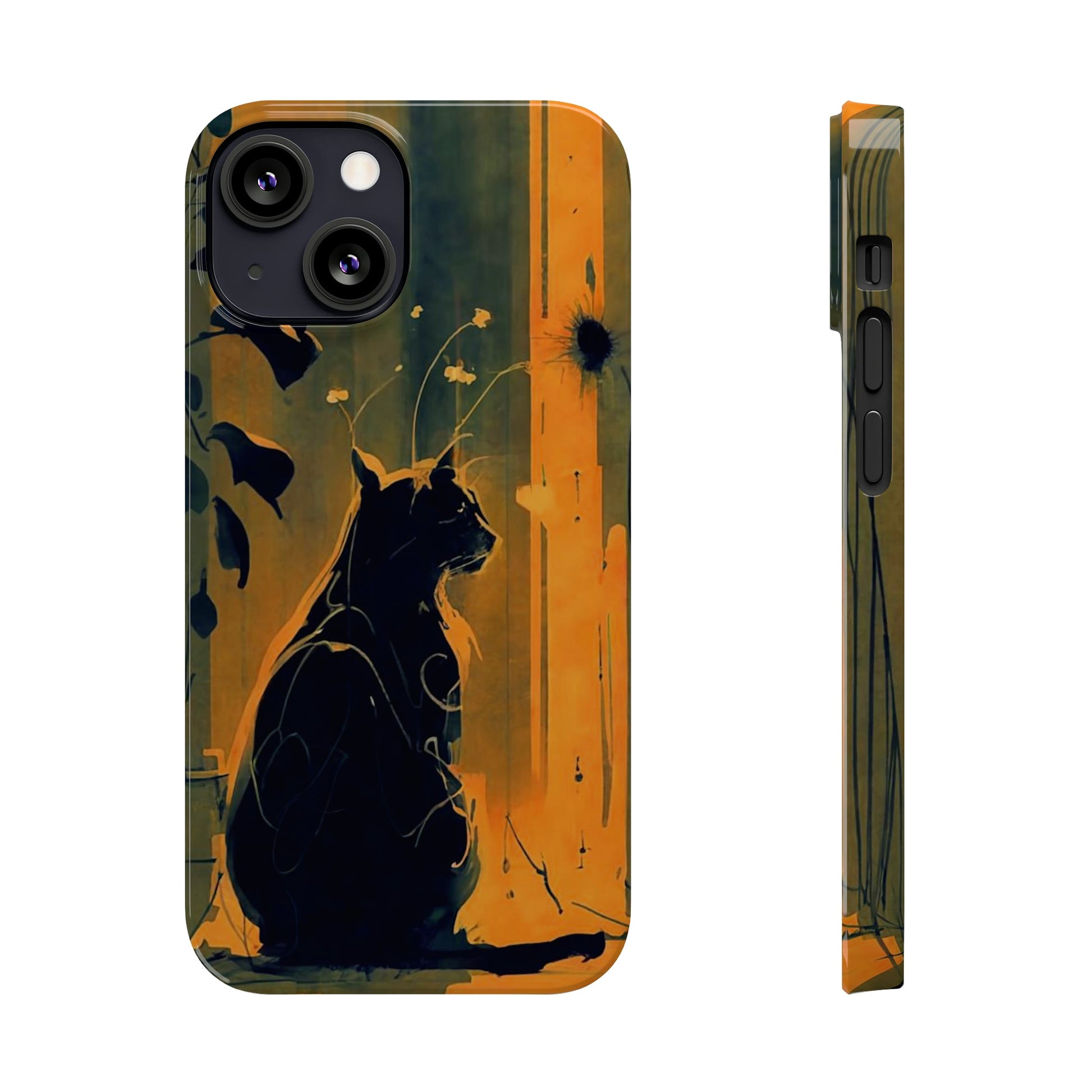 Black Cat Slim Case - Colorwink