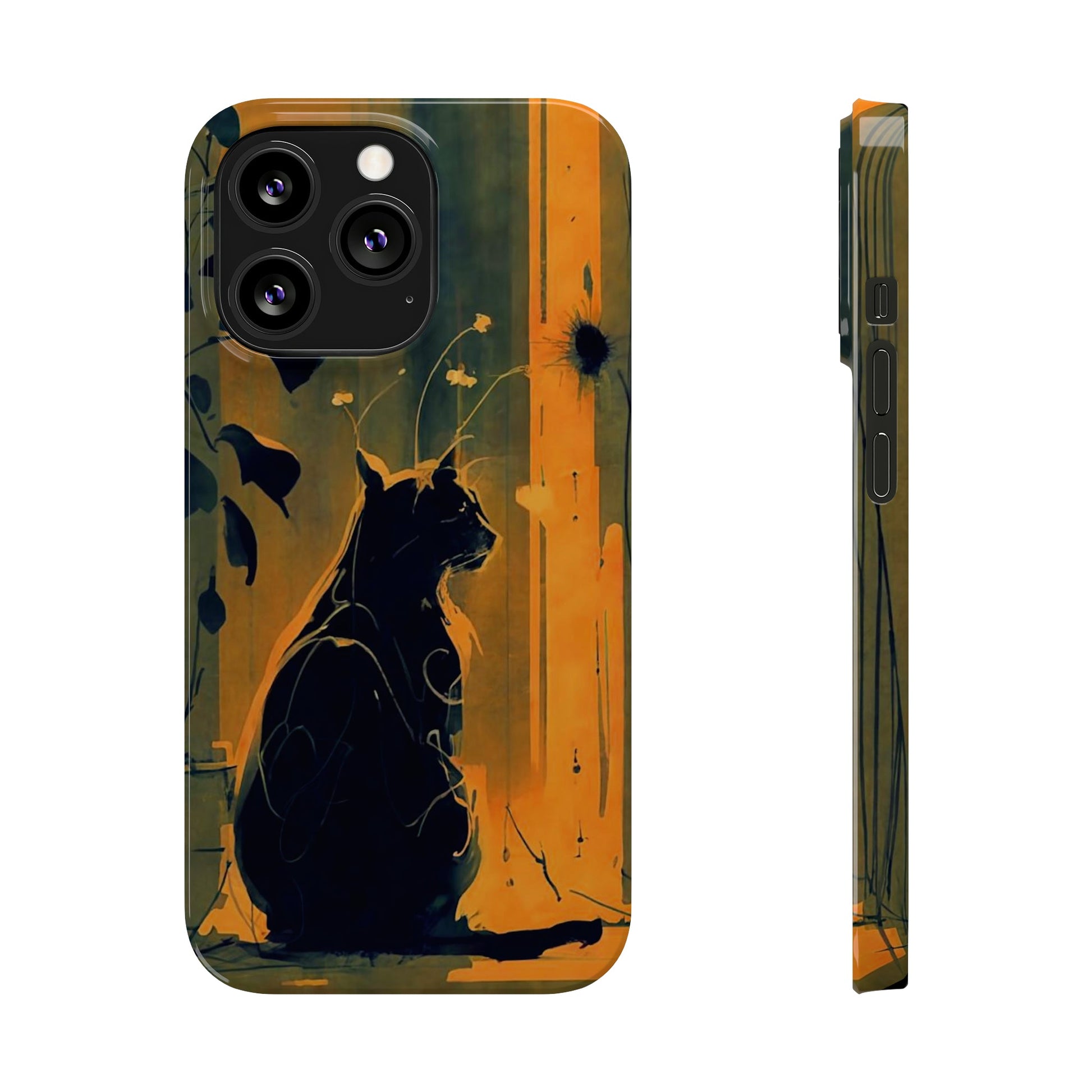 Black Cat Slim Case - Colorwink