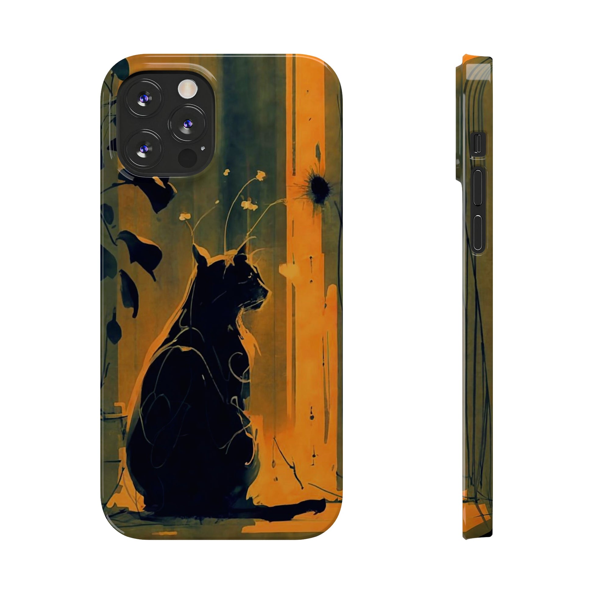 Black Cat Slim Case - Colorwink