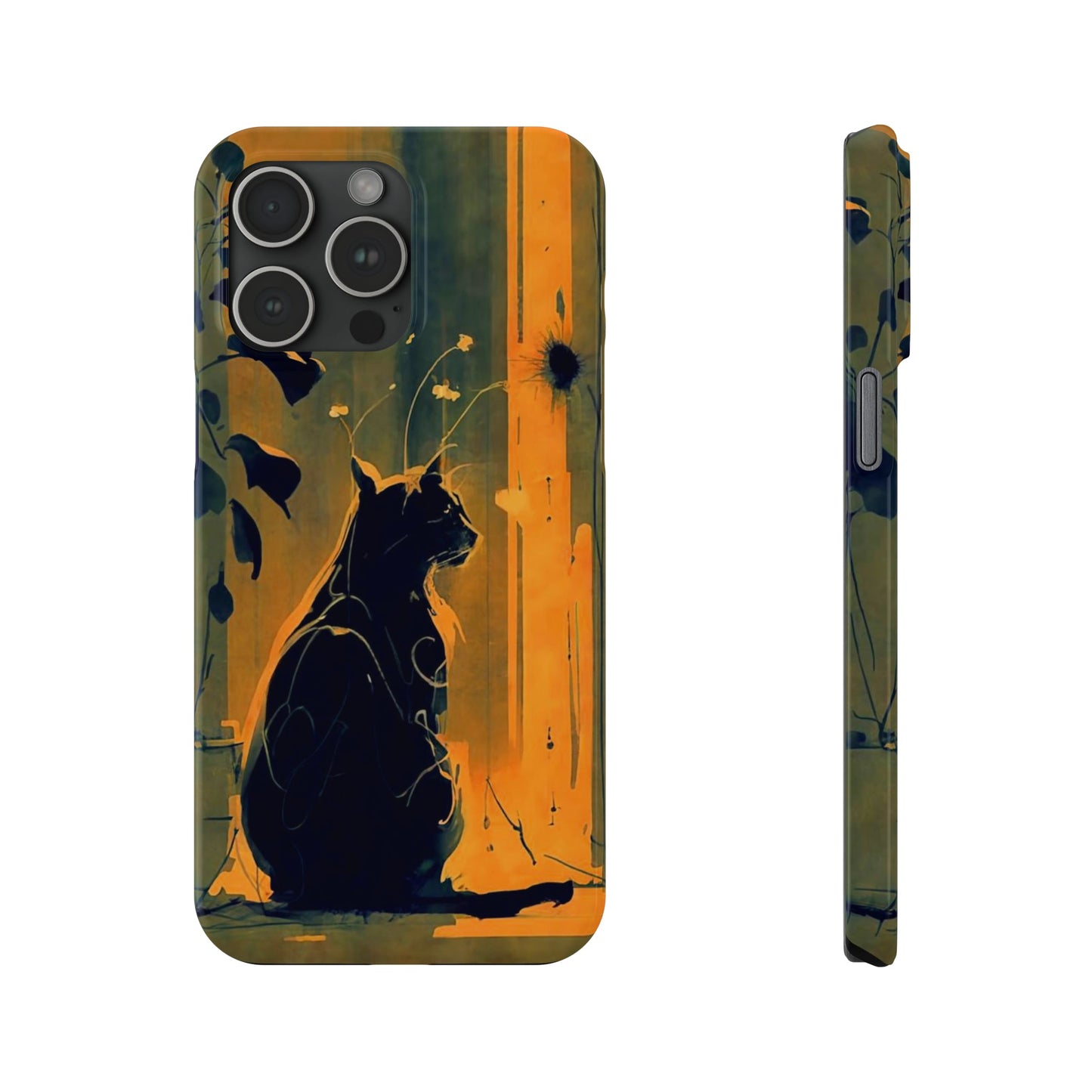 Black Cat Slim Case - Colorwink