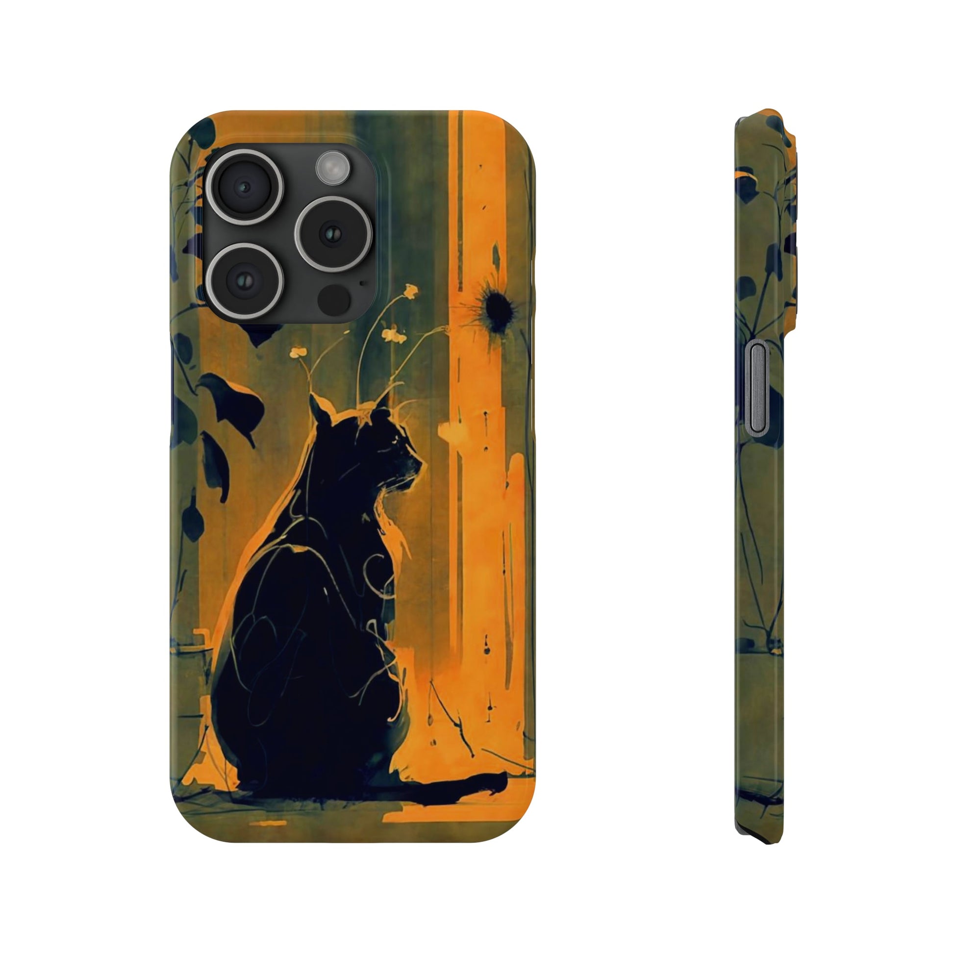 Black Cat Slim Case - Colorwink