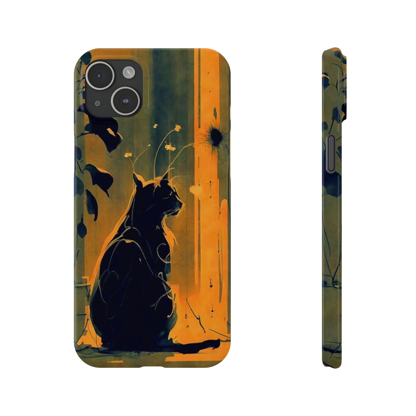 Black Cat Slim Case - Colorwink