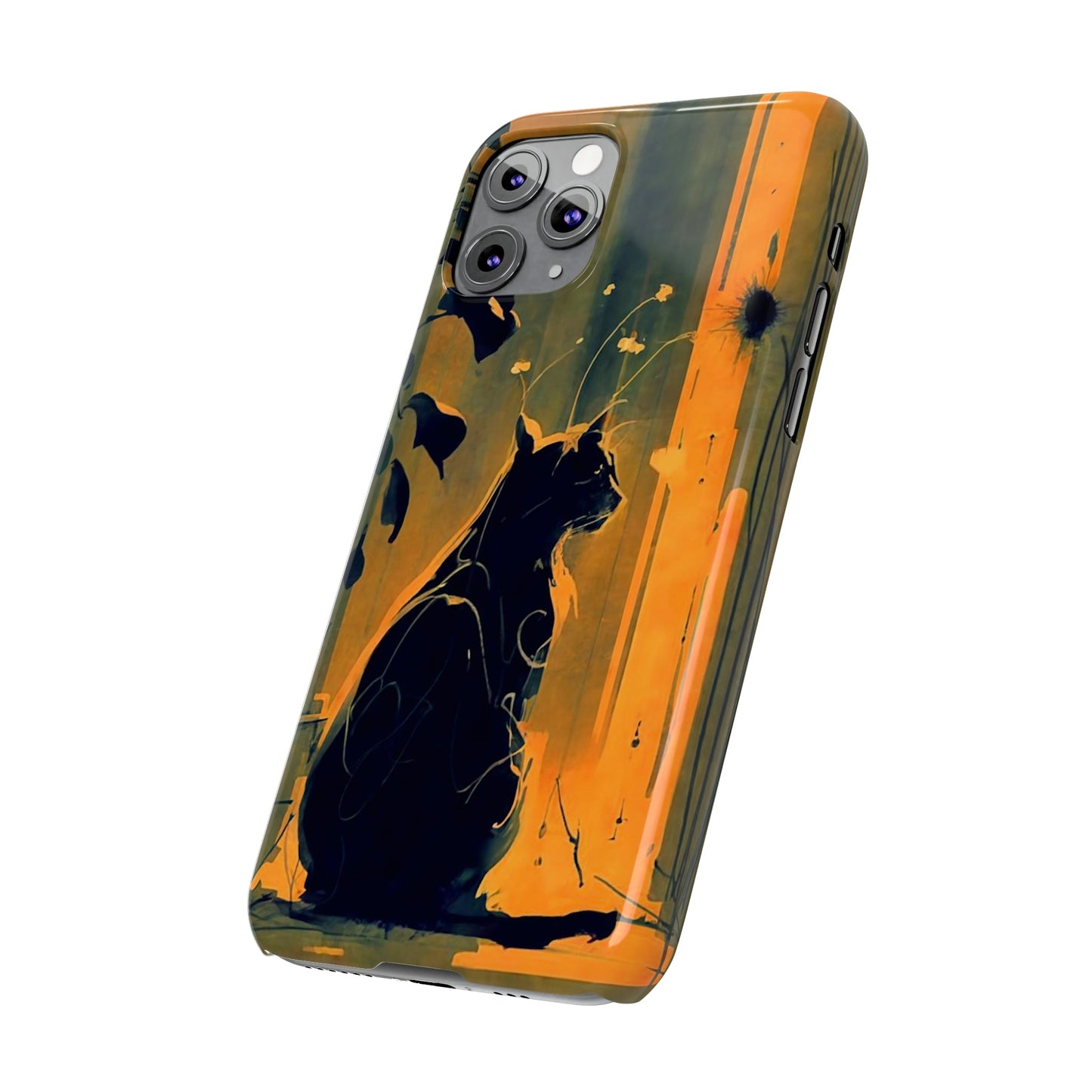 Black Cat Slim Case - Colorwink