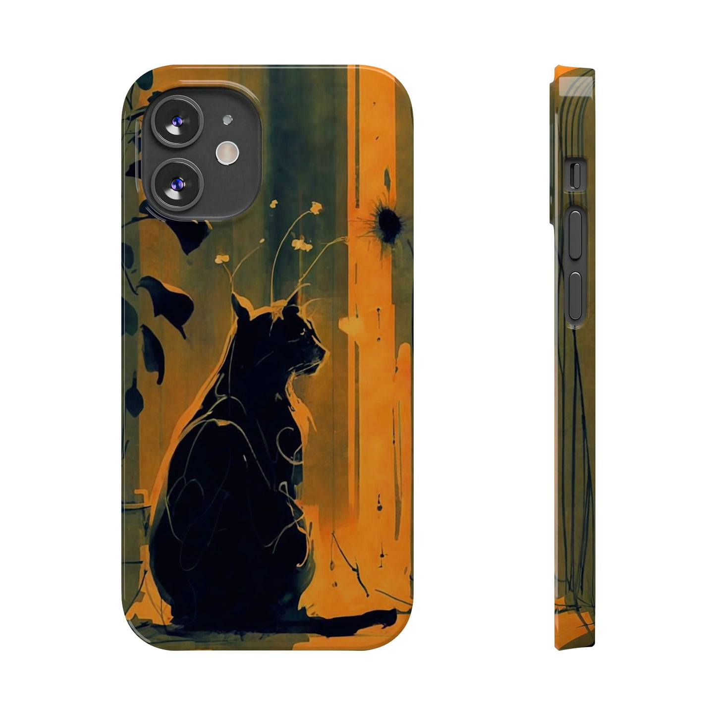 Black Cat Slim Case - Colorwink