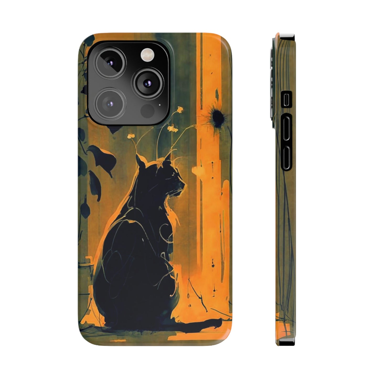 Black Cat Slim Case - Colorwink