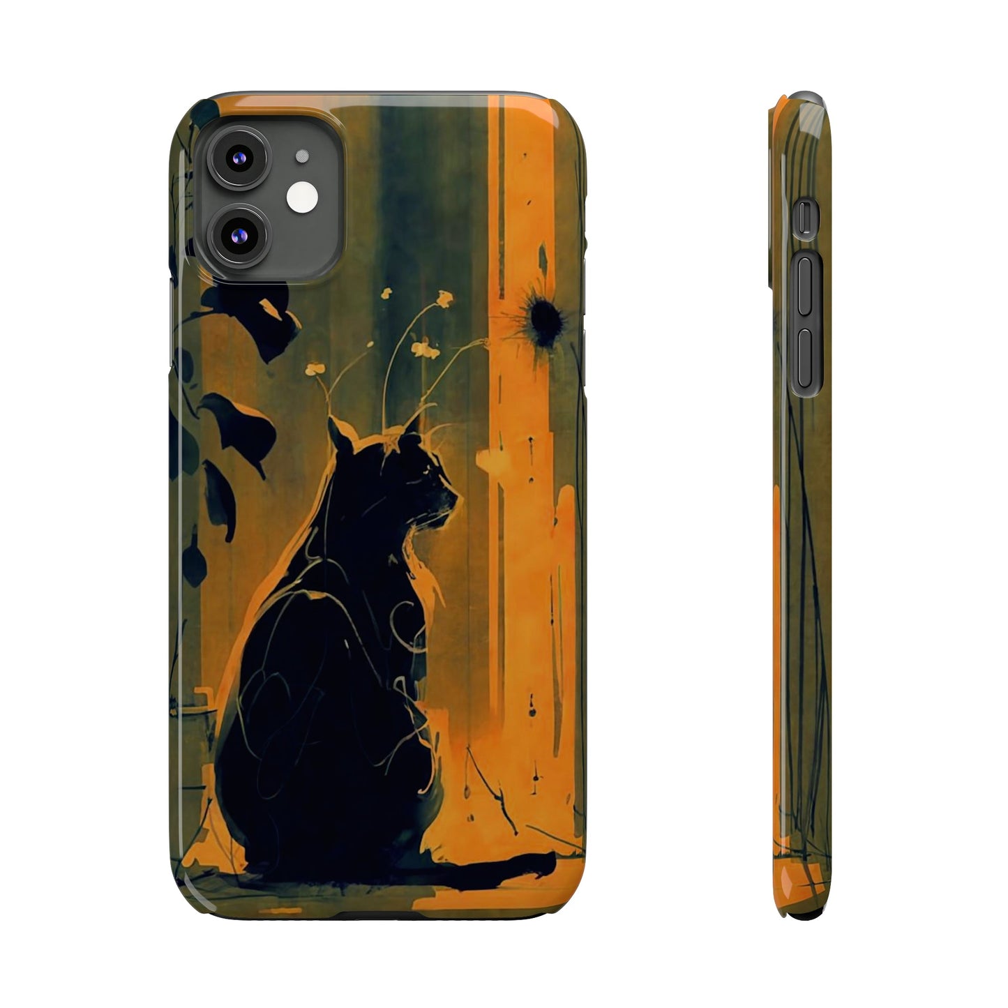 Black Cat Slim Case - Colorwink