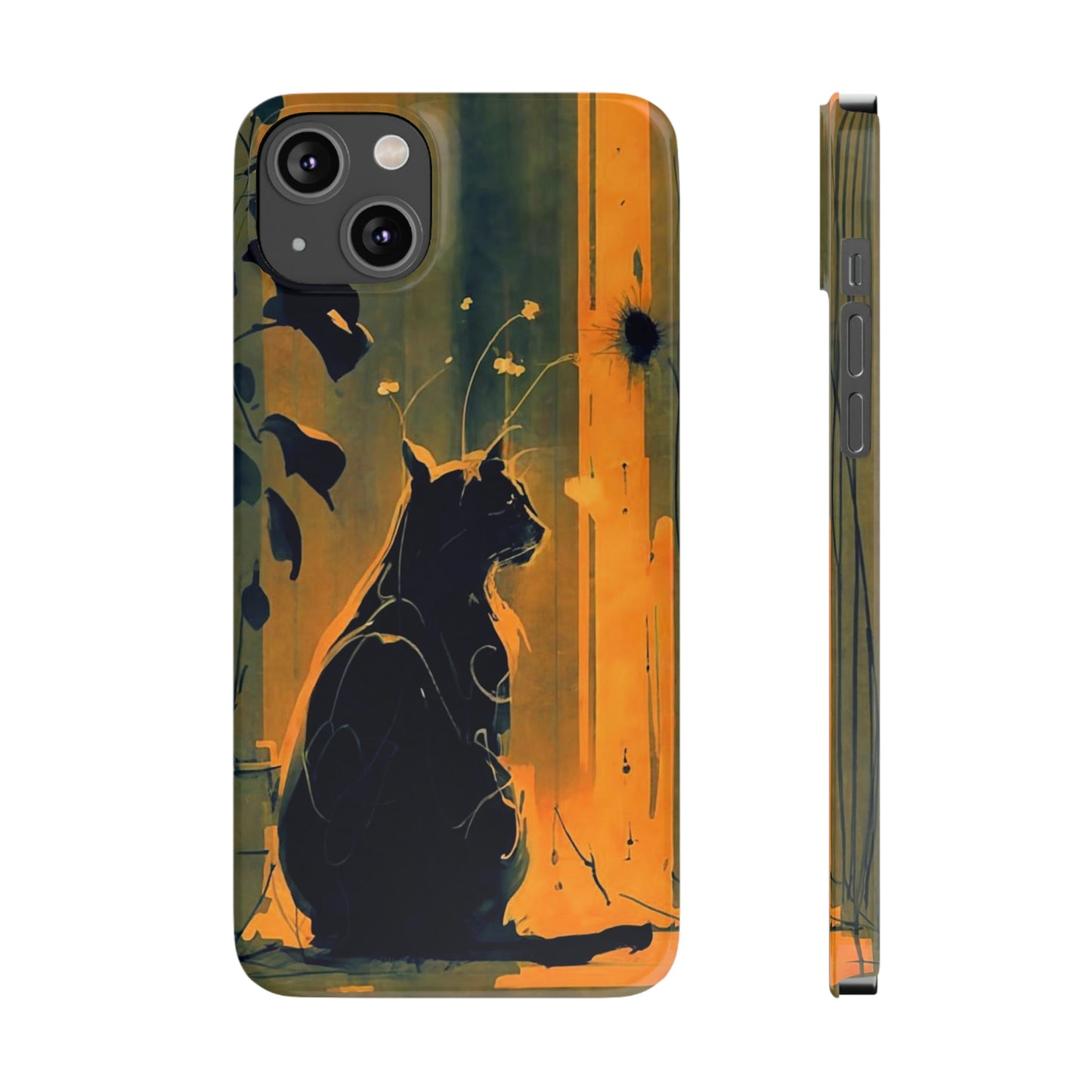 Black Cat Slim Case - Colorwink