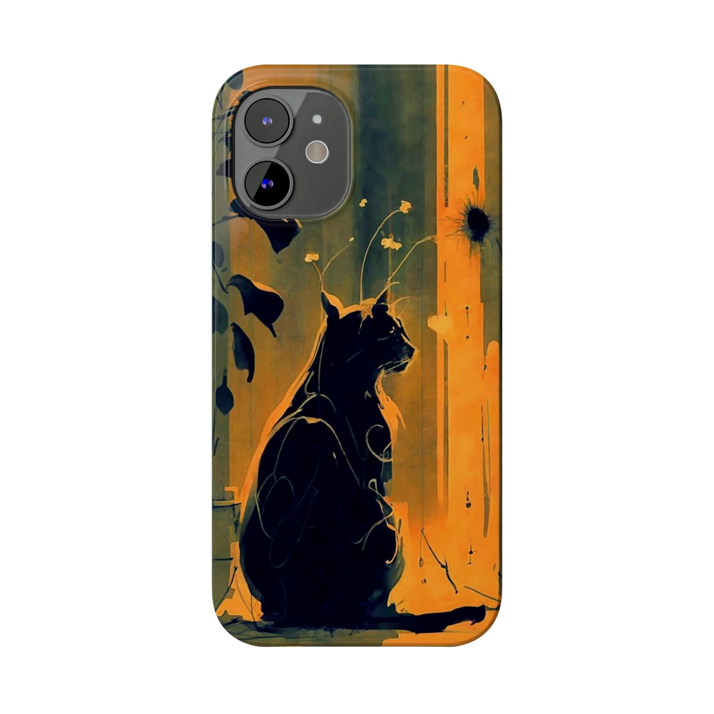 Black Cat Slim Case - Colorwink